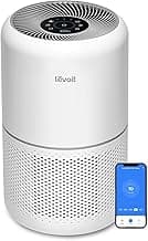 Air Purifiers for Home Bedroom, HEPA Sleep Mode, AHAM VERIFIDE, Smart WiFi for Home Large Room, Quiet Cleaner for Pet Hair, Allergies, Dust, Smoke, Pollon, Alexa Control, Core300S-P, White