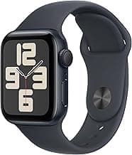 Watch SE (2nd Gen) [GPS 40mm] Smartwatch with Midnight Aluminum Case with Midnight Sport Band S/M. Fitness and Sleep Trackers, Crash Detection, Heart Rate Monitor, Retina Display