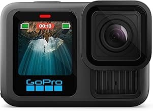 HERO13 Black - Waterproof Action Camera with 5.3K60 Video, 27MP Photo + Compatability with HB-Series Lenses