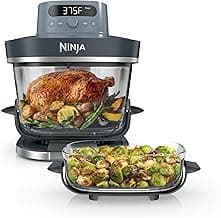 Crispi Pro 6-in-1 Glass Air Fryer | 450°F, Nontoxic, 6qt & 2.5qt Containers & Lids | Microwave, Freezer, Dishwasher Safe | Max Crisp, Air Fry, Bake, Roast, Recrisp, Dehydrate |Cyberspace AS101CY