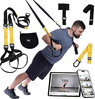 All-In-One Home Gym System - Complete Suspension Training Kit for Strength Training, HIIT & Full-Body Workouts at Home or Outdoors, Includes Indoor & Outdoor Anchors